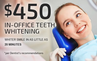 $450 In-Office Teeth Whitening