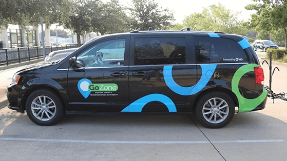 GoZone van in Denton
