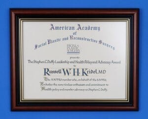 Dr. Kridel Receives Stephen C Duffy Award