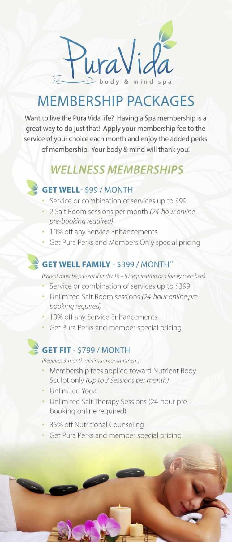 Membership Package | Pura Vida Body & Mind Spa